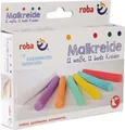 Produktbild: roba Malkreide Set 24tlg (12 weiß, 12 bunt), für Tafel & Asphalt, Schul-Spielzeug für Kinder