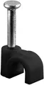 Produktbild: 100 Stück Kabelschelle Nagelschelle Nagelclip 4mm schwarz Kabelmanagement
