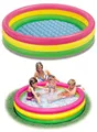 Produktbild: Intex Planschbecken Kinder Sunset Baby Pool Bassin 114cm rund aufblasbarer Boden