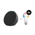 Produktbild: Amazon Starter Set - mit Echo Pop (Neueste Gen.) + 4 tink Basics Matter White & Color E27 Bulbs