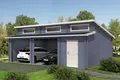 Produktbild: Lasita Maja Gartenhaus / Gerätehaus / Garage Hawaii Set Mit Schwingtoren, Farbe:naturbelassen, Dachform:Stufendach