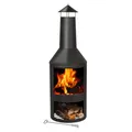 Produktbild: BBQ Collection Terrassenofen mit Schornstein Feuerstelle 44,5 x 44,5 x 134 cm -