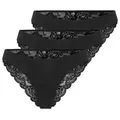 Produktbild: ONLY Brasilslip ONLCHLOE LACE BRAZIL 3-PACK NOOS ACC (Packung, 3-St) schwarz L (40)