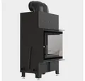 Produktbild: Kratki Kamineinsätze Luftkamin FLOKI S rechts 8 kW Ø 160 mit schwarzer Thermotec, 8 kW