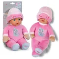 Produktbild: BABY born for babies Sleepy Pink 30cm mit befestigtem Mützchen und integrierter Rassel.