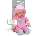 Produktbild: BABY born für Babys Sleepy Pink - Weiche 30cm Puppe | Mit rosa Körper & integrierter Rassel | Stoffpuppe inklusive festem Häubchen | Geeignet für Neugeborene