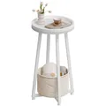 Produktbild: Beistelltisch rund, Kleiner Nachttisch, Sofatisch modern, Couchtisch mit erhö...