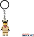 Produktbild: LEGO Minifigures Schlüsselanhänger mit Bulldoggen-Mann 854158