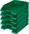 Produktbild: Esselte-Leitz LEITZ Briefablage Plus Standard, A4, Polystyrol, grün senkrecht oder versetzt stapelbar, großer Greifausschnitt, - 5 Stück (5227-00-55)
