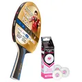 Produktbild: Butterfly® Timo Boll Gold Tischtennisschläger | Tischtennis Racket Bat TT Profi Wettkampfschläger für geüpte Spieler | hohe Qualität | ITTF zertifizierter Pan Asia Belag | konkave Griffform