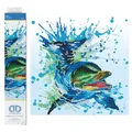 Produktbild: DIAMOND DOTZ DD8.004 - Original 5D Diamond Painting Set Delfin Flipper, Kreativset mit 9.638 Diamant Mosaiksteinen, Malset ca. 40 x 40 cm, DIY Komplettset für Erwachsene und Kinder ab 8 Jahren