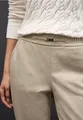 Produktbild: Hose 42/30 beige StreetOne loosefit midwaist slimleg Bequembund Schnallendetail