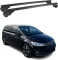 Produktbild: Dachträger Grundtäger für VW Touran 2003-2023 75kg Aluminium Schwarz 2 tlg