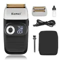 Produktbild: KEMEI Folienrasierer Herren, Rasierer Herren Elektrisch mit Kahlrasur Schnurlose Elektrorasierer mit LED-Anzeige Geschenke zum Vatertag