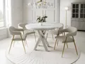 Produktbild: Compleo Esstisch Esszimmer, Modern, Japandi, Industrial - Küchentisch - Runder LOFTO, Esszimmertisch, Kaschmir