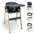Produktbild: BabyGo Levels Hochstuhl inkl. Essbrett black/wood NEU