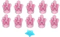 Produktbild: LEGO Harry Potter - 10 seltene Diamanten in transparent dunkel pink - rosa + 1 Seestern in hellblau