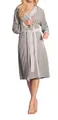 Produktbild: Vossen Damen Bademantel Juno grau meliert, 40/42