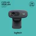 Produktbild: Logitech Webcam C270, HD 720p, schwarz 1280x720, 30 FPS, USB, Retail 960-001063