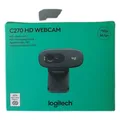 Produktbild: Logitech C270 Webcam, HD 720p, 60° Sichtfeld, Fester Fokus, Belichtungskorrektur