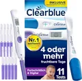 Produktbild: Clearblue Ovulationstest Fortschrittlich und Digital und Schwangerschaftstest – für doppelte Chancen, schwanger zu werden, 10 + 1 Tests