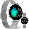 Produktbild: XCOAST Smartwatch SIONA 2 Nano Silver - Damen, ultra klein und dünn, 6 Tage Akku, AMOLED Touch-Farbdisplay, Fitnesstracker - Silber