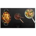 Produktbild: KLAMER Flex-Induktions-Kochfeld 90 cm, 4 Zonen mit 2 Flexzonen & Rundzone, 9400 Watt, Boost Funktion, 9 Leistungsstufen, Timer 99 min, Kindersicherung, Kratzfeste Glasoberfläche, Flexzone-Funktion, Sicherheitsfeatures, Leistungsstarke Technologie schwarz 89,9 cm x 5,9 cm x 52 cm