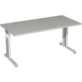 Produktbild: Gera Flex Schreibtisch feste Höhe, 1800x800x720, Lichtgrau/Silber - Silber