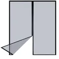 Produktbild: Apalus VP Fliegengitter Tür 90x210 cm Magnet Insektenschutz Klett