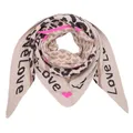 Produktbild: MIRROSI Dreieckstuch Damen – Kuscheliger Dreiecksschal 190x80 cm im Leo-Leopard Muster, Trendiges LEO-Design, Weich & Wärmend (Love is Love: Beige)