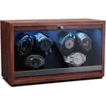 Produktbild: Klarstein - Uhrenbeweger Für Automatikuhren, Automatik-uhrenbeweger Für 6 Uhren, Automatikuhr Uhrenbeweger Mit Acryl-tür, Automatischer Uhrenbeweger, Blaue Leds, Watch Winder Mit 4 Tpd Einstel