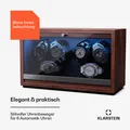 Produktbild: Uhrenbeweger Watch Winder Schaukasten 6 Uhren Box Leiser Motor 4 Modi LED Braun