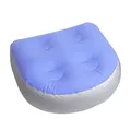 Produktbild: VIKSAUN Aufblasbare Sitzerhöhung weiches Komfort-Spa-Sitzkissen aufblasbares Badewannenkissen Rutschfester Matte-Sitze entspannendes Rückenpolster Hot Spring Kissen Matte Erwachsene Kinder (Blau)