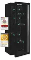 Produktbild: Exquisit Glastürkühlschrank GKS240-GT-160C schwarz | Nutzinhalt: 237 L | Türschloss | 6 Gitterablagen | Umluftventilator | Standgerät