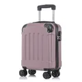 Produktbild: Koffer Suitcase, Trolley Reisekoffer Set, Rollkoffer Handgepäck,Hartschalenreisekoffer mit4Rollen360°, Zahlenschloss, Weicher Gummigriff (S,Rose Rot)