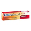 Produktbild: FeniHydrocort Creme 0,5 %, Hydrocortison 5 mg/g, 3-fach wirksam bei Hautentzündungen: Lindert Juckreiz, vermindert Schwellungen, reduziert Rötungen, 15 g