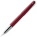 Produktbild: Lamy studio royalred Füller – universeller Füllfederhalter in elegantem Gehäuse aus Ganzmetall – mit propellerförmigem Clip & Stahlfeder in Strichbreite M – inkl. Tintenpatrone T 10 blau