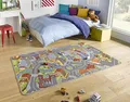 Produktbild: Hanse Home Play Spielteppich Smart City –Kinderteppich Jungen & Mädchen Kurzflor Teppich Straßen-Spielteppich Stadt Auto Straße-Motiv für Schlafzimmer, Kinderzimmer, Spielzimmer –90x200cm