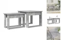 Produktbild: Couchtisch Kaffeetisch Beistelltisch Wohnzimmertisch Set 2er Set Beton Grau Holz