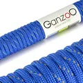 Produktbild: Ganzoo Paracord 550 Seil reflektierend, Nylon -Polyester, 4mm, Typ 3, 30 Meter, 7 Kernstränge, Outdoor -Schnur, Hundehalsband, Hundeleine, Armband knüpfen, Allzweckseil, Camping, Survival - blau