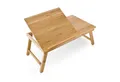 Produktbild: relaxdays Tabletttisch Bambus Betttablett mit Leseklappe