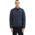 Produktbild: Tom Tailor Jacke Hybrid Steppjacke mit Stehkragen und Reißverschluss - Dunkelblau - 3XL