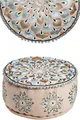Produktbild: Runder Pouf Sitzpouf aus Baumwolle Azet -2- ø 50cm Rund Mit Füllung | Sitzkissen Bodenkissen Kissen Orientalisch | Sitzpuff Hocker Sitzhocker Fusshocker bestickt als Orientalische Dekoration