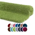 Produktbild: liebling Superior Badteppich mit Anti-Rutsch-Beschichtung, 100% Polyester (Mikrofaser), 70 x 120 cm, 30 Grad waschbar, Fußbodenheizung geeignet, Farbe: dunkelgrün