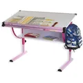 Produktbild: Idimex Kinderschreibtisch, Weiß, Rosa, Holzwerkstoff, Metall, Mode, 114x90x60 cm, Arbeitszimmer, Schreibtische, Jugend- & Kinderschreibtische