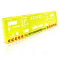 Produktbild: schildEVO 1 Kennzeichenhalter | Stau? RETTUNGSGASSE BILDEN! | NEON-GELB | Nummernschildhalter | Kennzeichenrahmen | DHL-Versand | Typ C