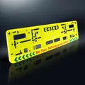 Produktbild: 1 Kennzeichenhalter | BEI STAU: RETTUNGSGASSE BILDEN | NEON-GELB | DHL-Versand