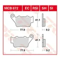 Produktbild: Scheibenbremsbeläge MCB672 für Yamaha Motorrad