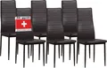 Produktbild: Albatros Esszimmerstühle MILANO 6er Set, Braun - Polsterstuhl mit Kunstleder-Bezug, Modernes Stilvolles Design am Esstisch - Küchenstuhl oder Stuhl Esszimmer mit hohe Belastbarkeit bis 110kg