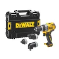 Produktbild: Dewalt 12 Volt 2-Gang Akku-Bohrschrauber DCD703NT (bürstenloser Motor, mit 4 wechselbaren Werkzeug-Aufnahmen, Vollmetallgetriebe, inkl. Metall-Gürtelclip & TSTAK Box, Lieferung ohne Akku & Ladegerät)